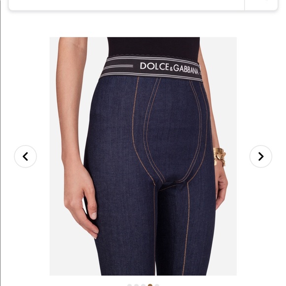 **SOLD** Dolce & Gabbana Denim Capri Pants with Branded Logo Waistband 38 IT - Picture 12 of 12